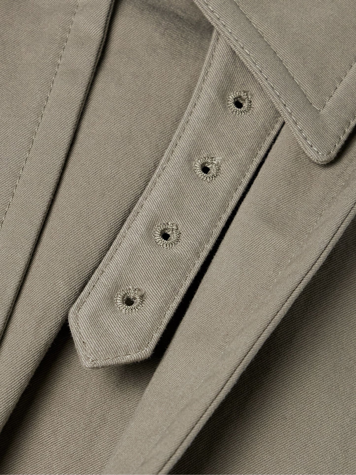 Oversized Cropped Cotton-gabardine Trench Coat
