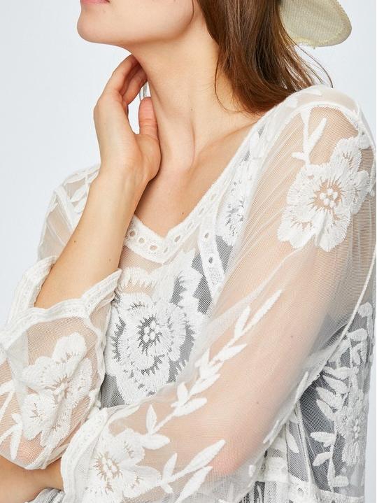 Elegant Embroidered Lace Long Dress