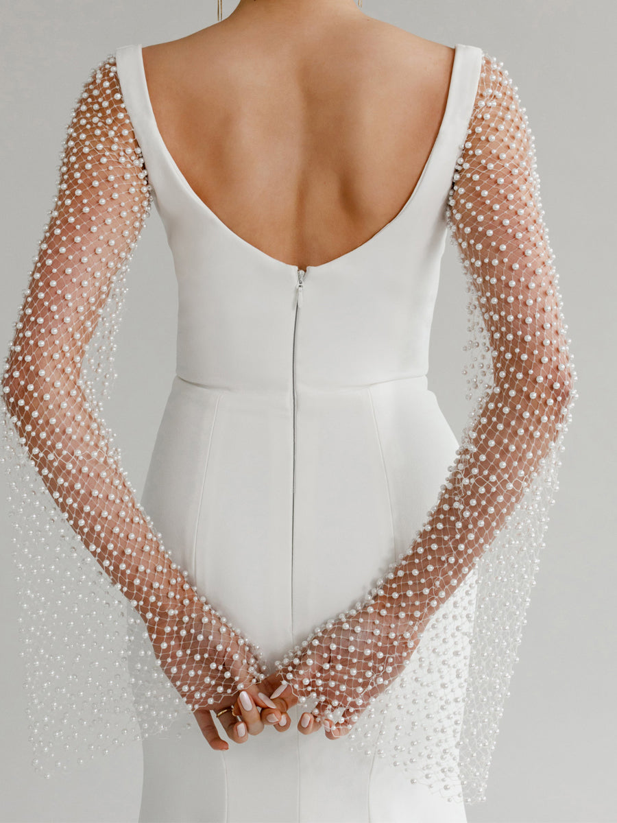 Pearl Bell Sleeve Midi Dress