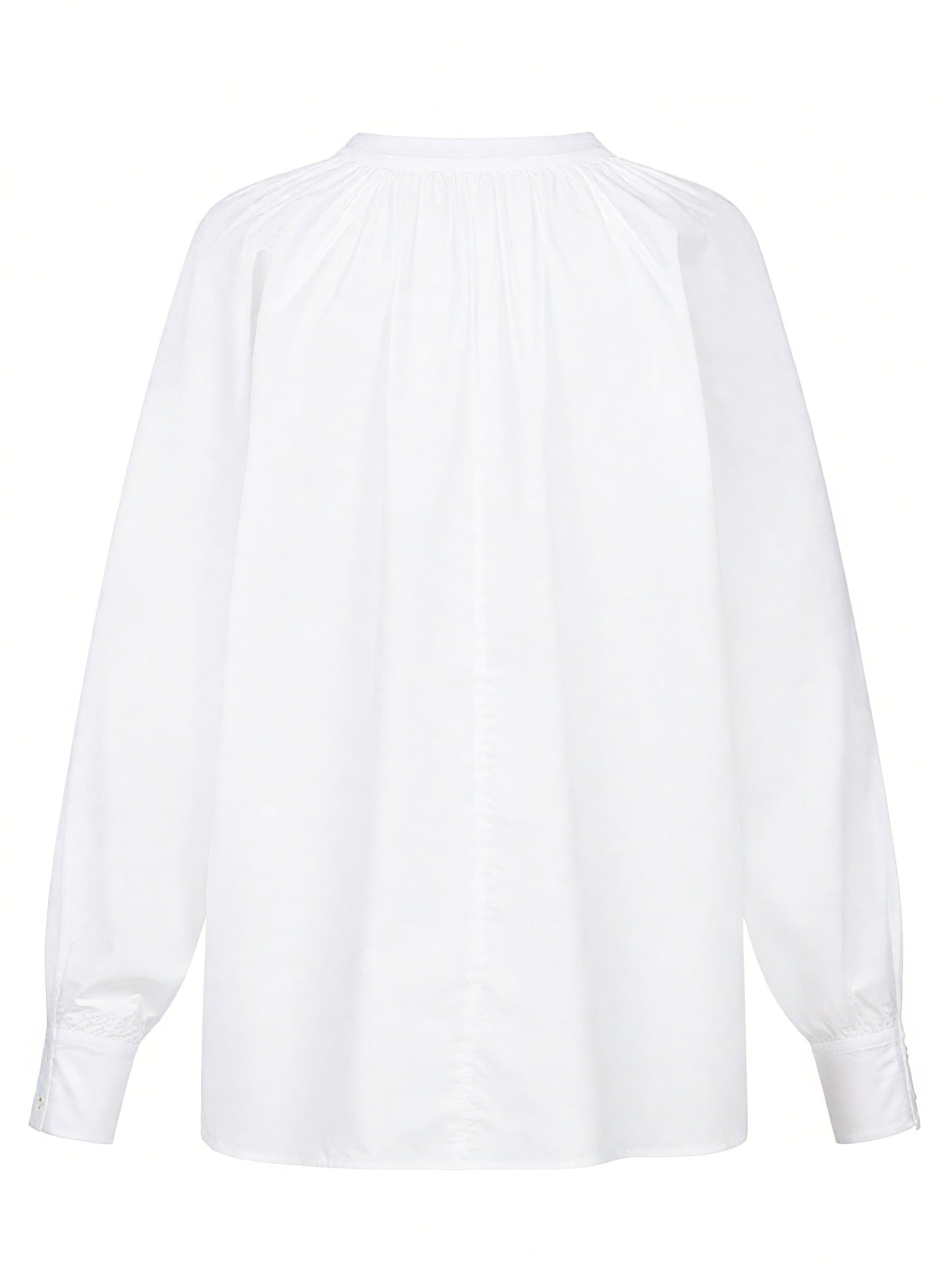 Stylish White V - Neck Blouse