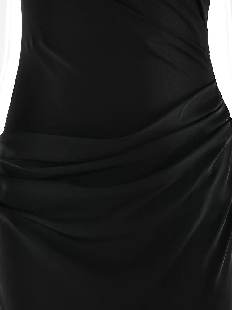 Elegant One - Shoulder Satin Gown