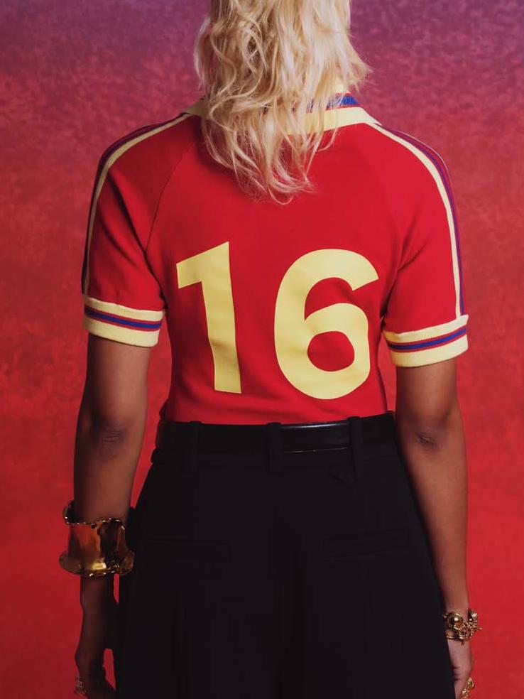 Customizable Knit Letter Polo Shirt - Personalized & Stylish