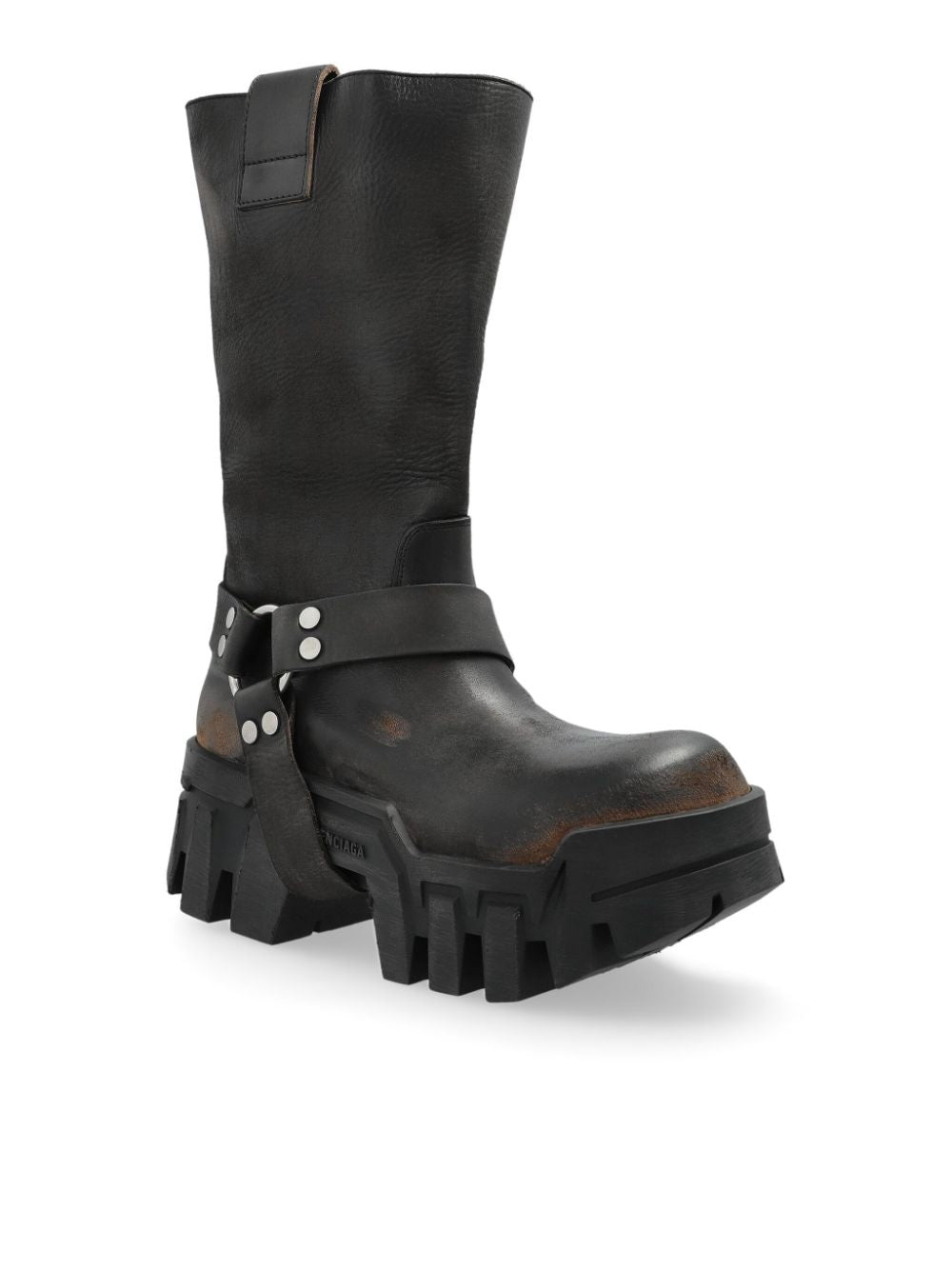 Stylish Black High - Top Chunky Boots