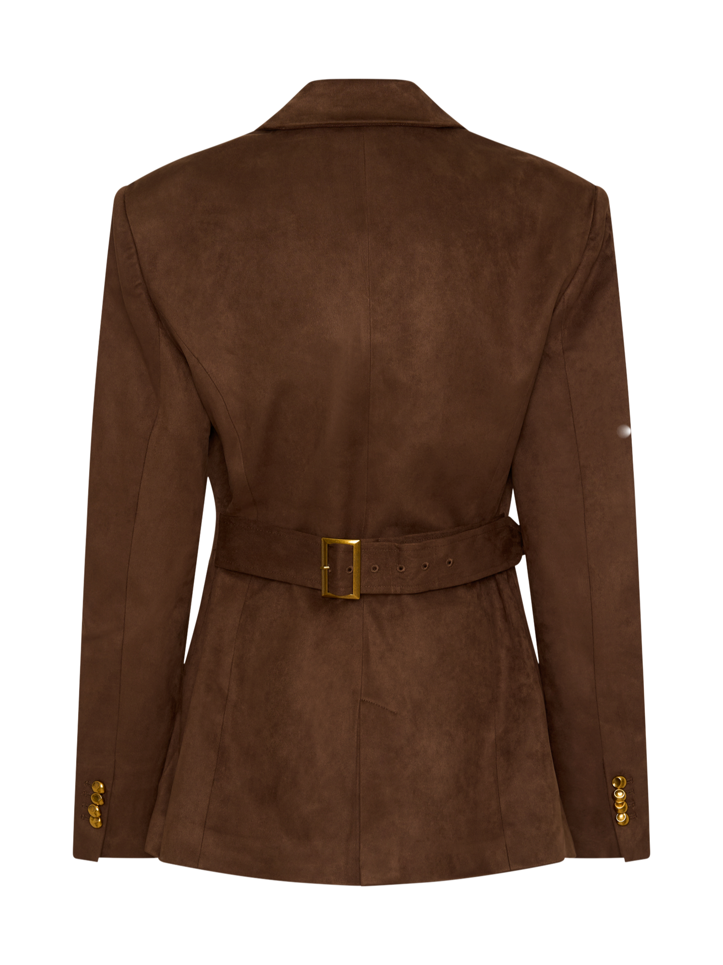 Faux Suede Cinched Blazer