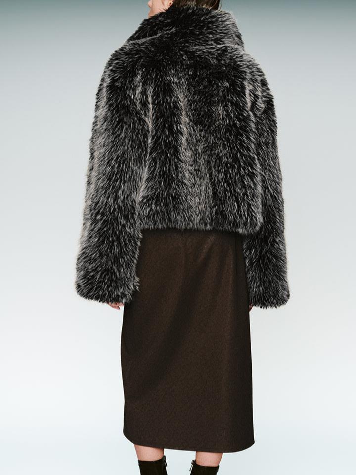 Luxury Faux Fur Cropped Jacket