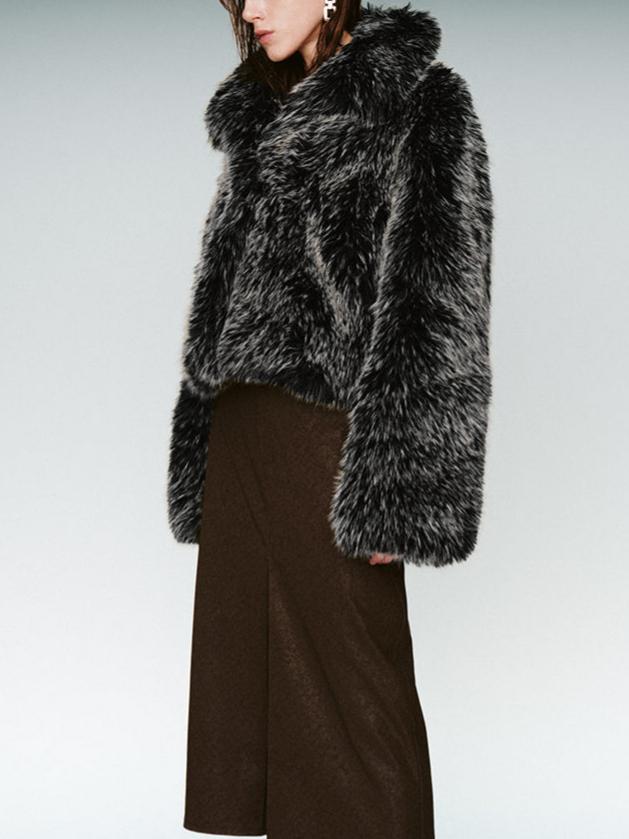 Luxury Faux Fur Cropped Jacket