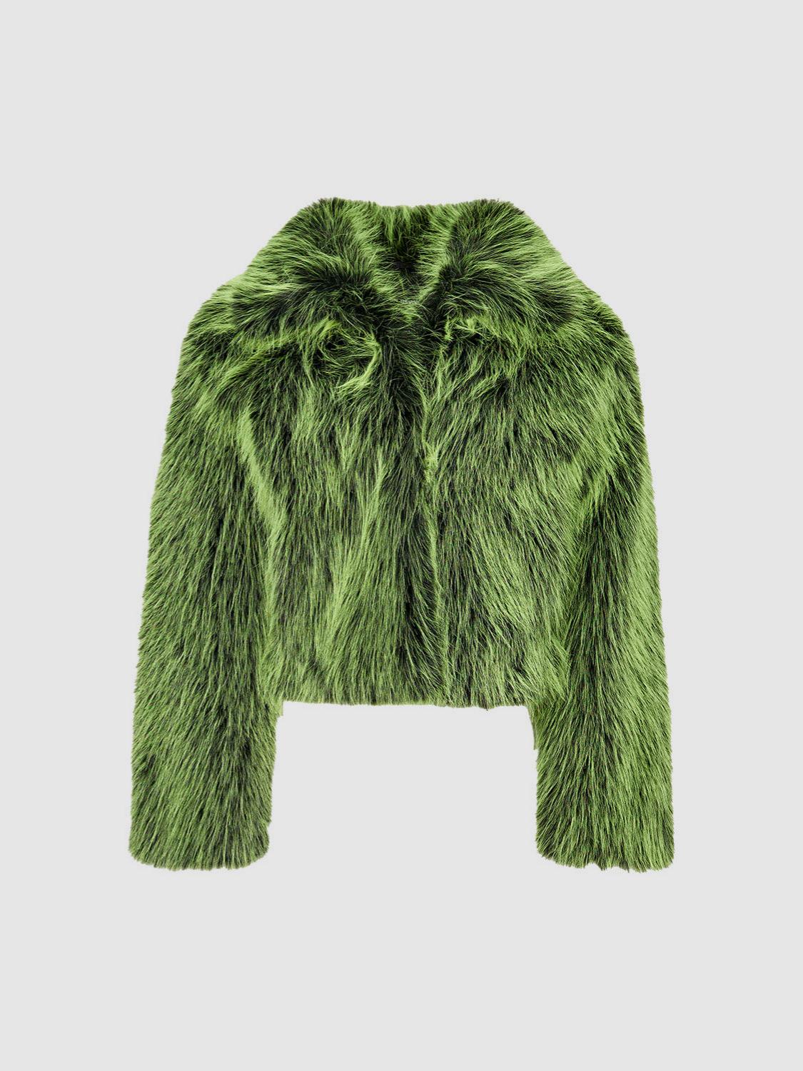 Luxury Faux Fur Cropped Jacket
