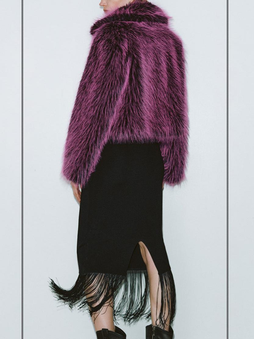 Luxury Faux Fur Cropped Jacket