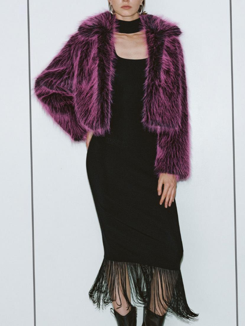 Luxury Faux Fur Cropped Jacket