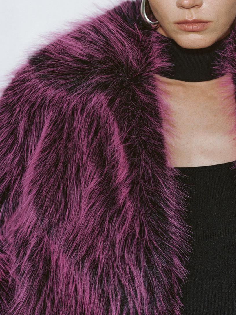 Luxury Faux Fur Cropped Jacket