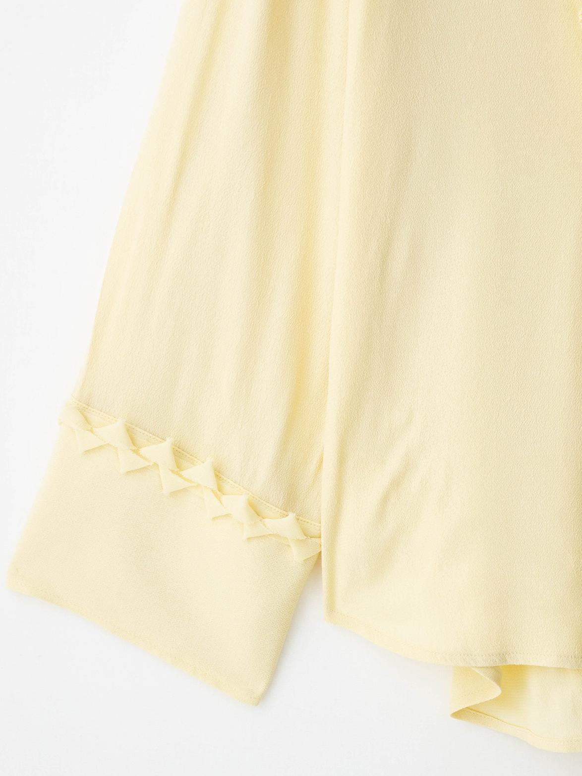 Chic and Elegant Yellow Ruffled Blouse