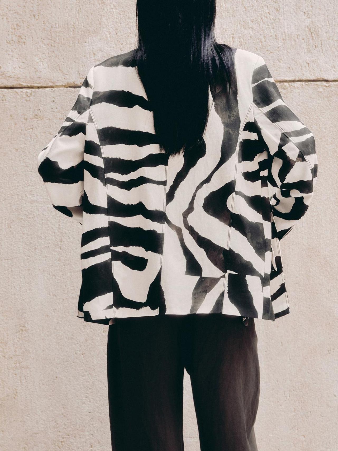 Zebra Print Blazer