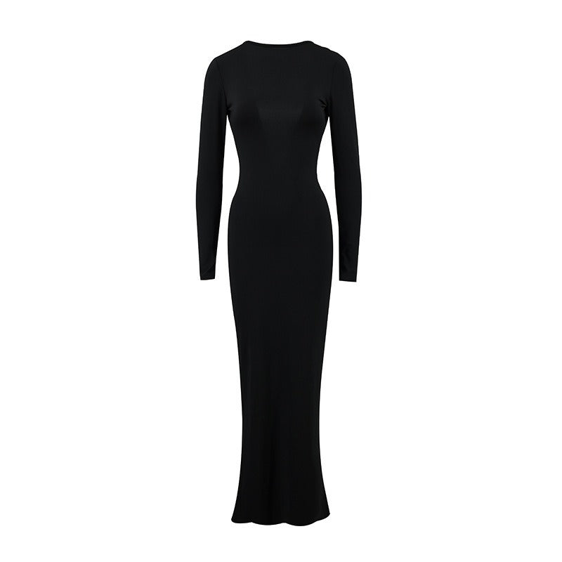 Stylish Black Bodycon Long Sleeves Dress