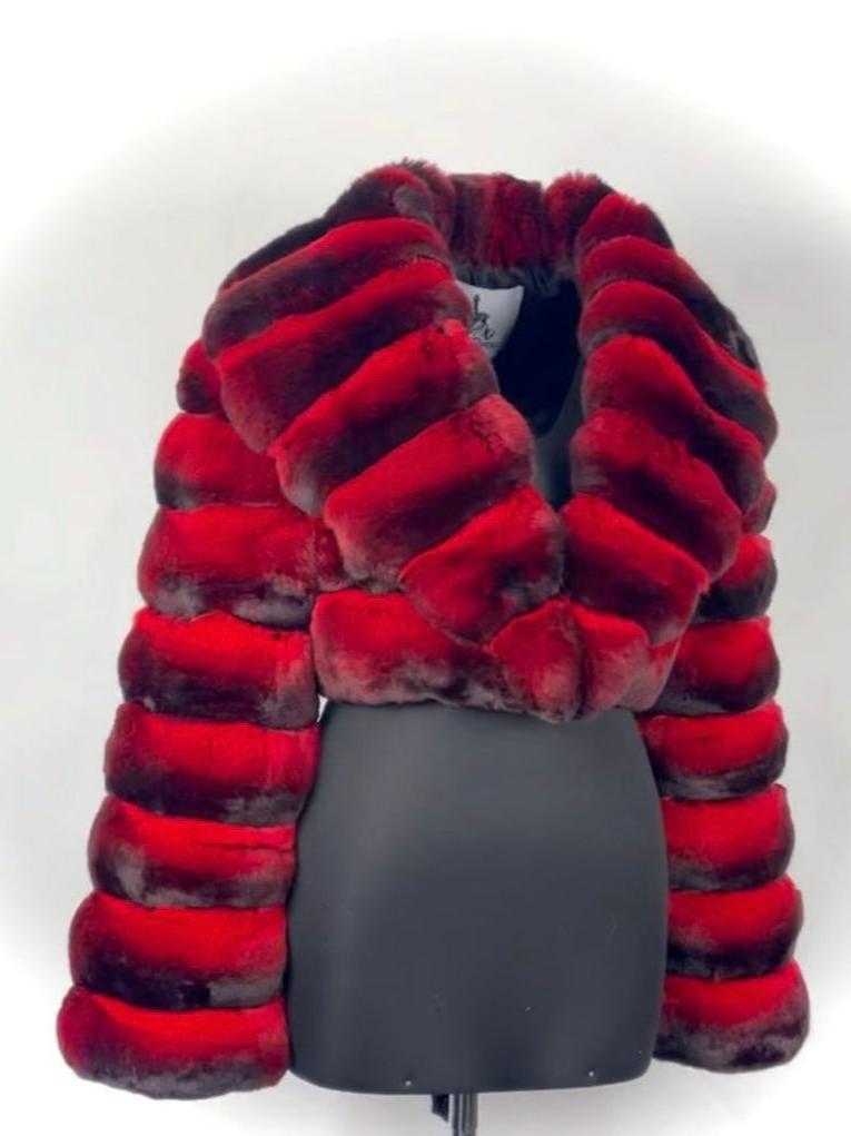 Gorgeous Ombre Fur Cropped Jacket