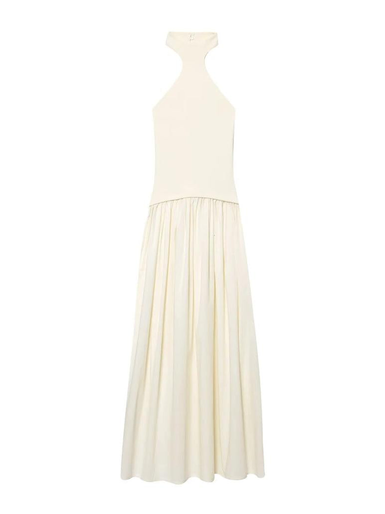 Elegant Halter - Neck Maxi Dress