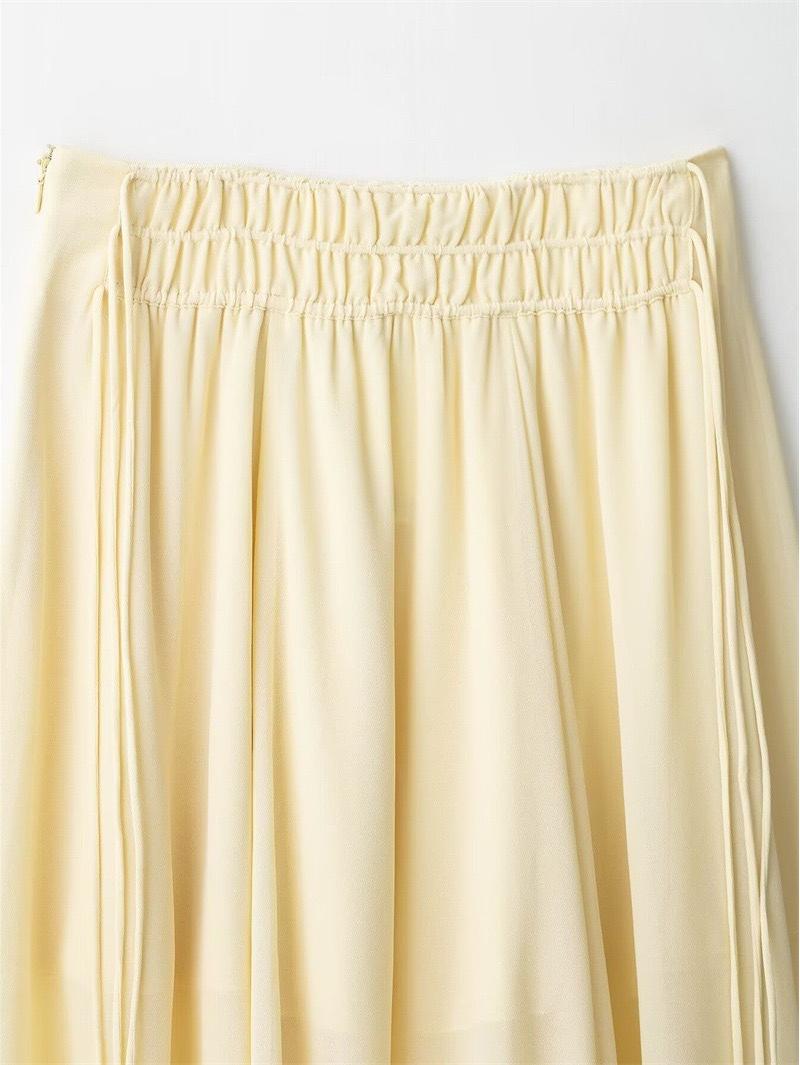 Elegant Light - Yellow Flowy Skirt