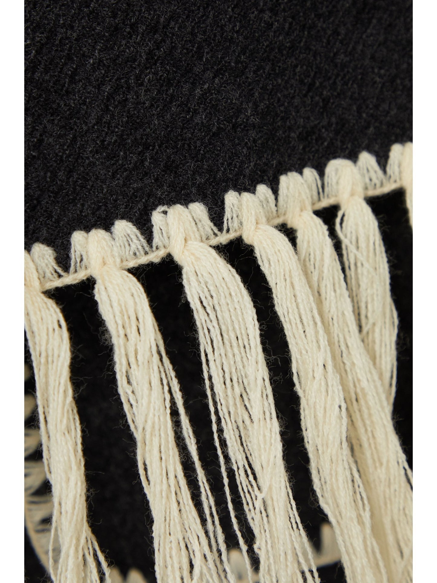 Draped fringed wool-blend bouclé jacket