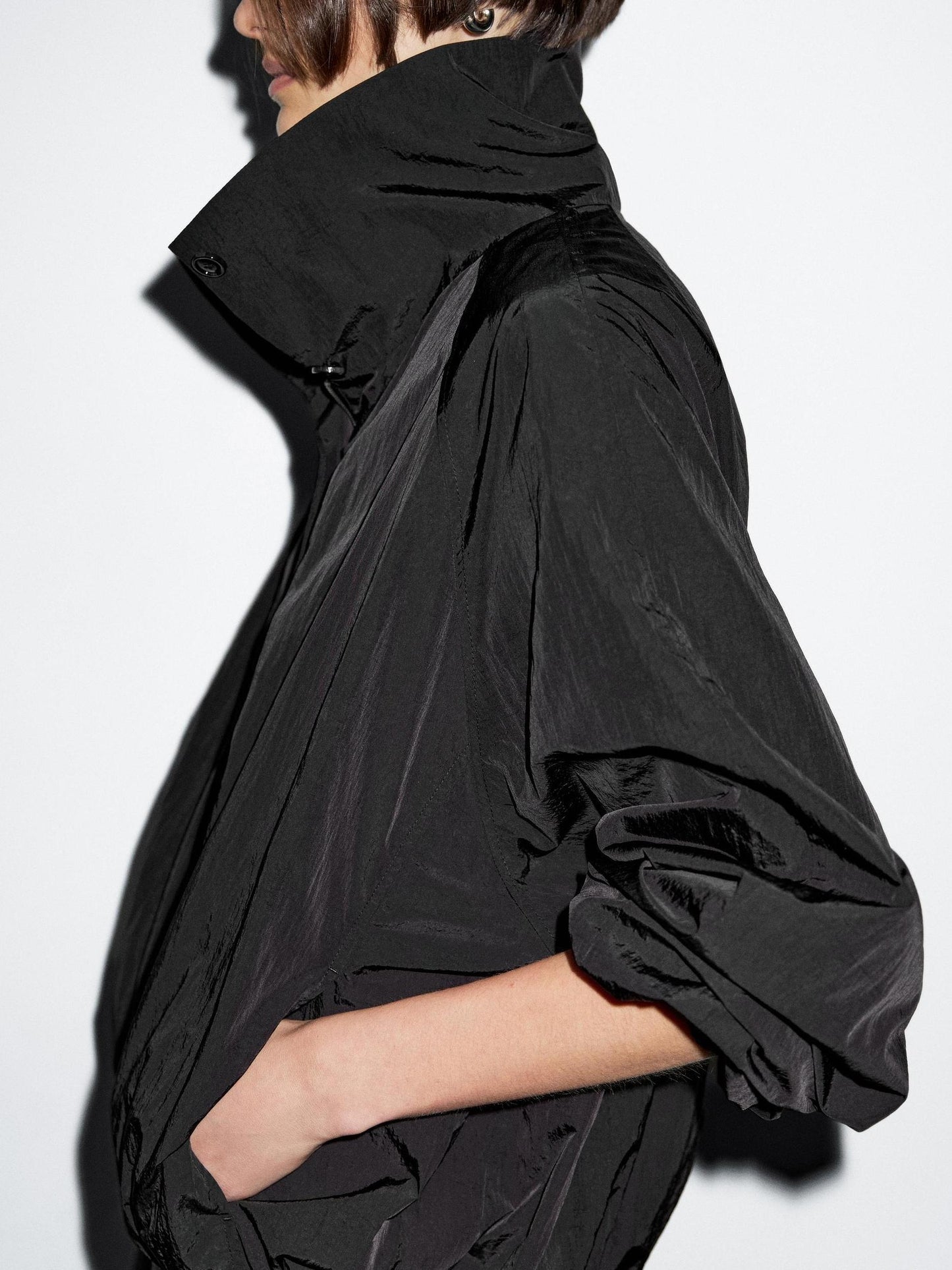 High Neck Bomber Puff Jacket