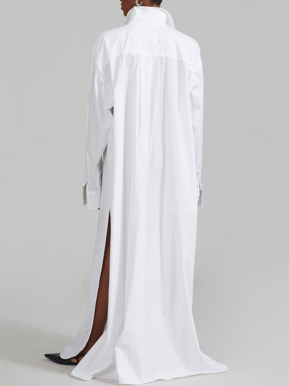 Elegant Shirt Maxi Dress