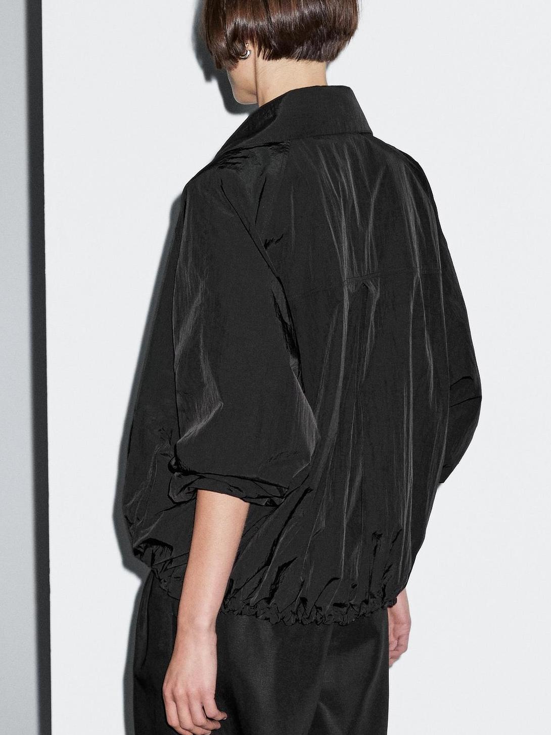 High Neck Bomber Puff Jacket