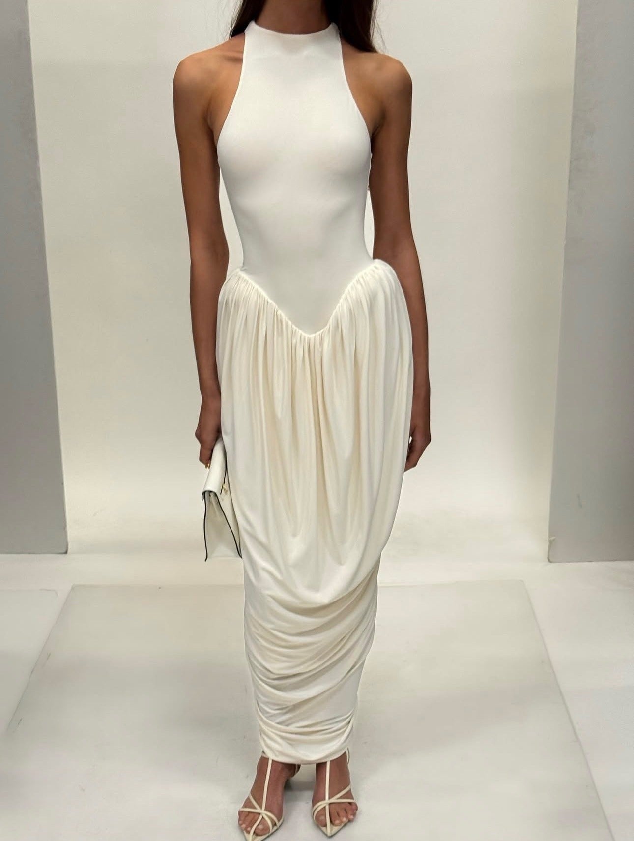 Elegant Halter Neck Maxi Dress