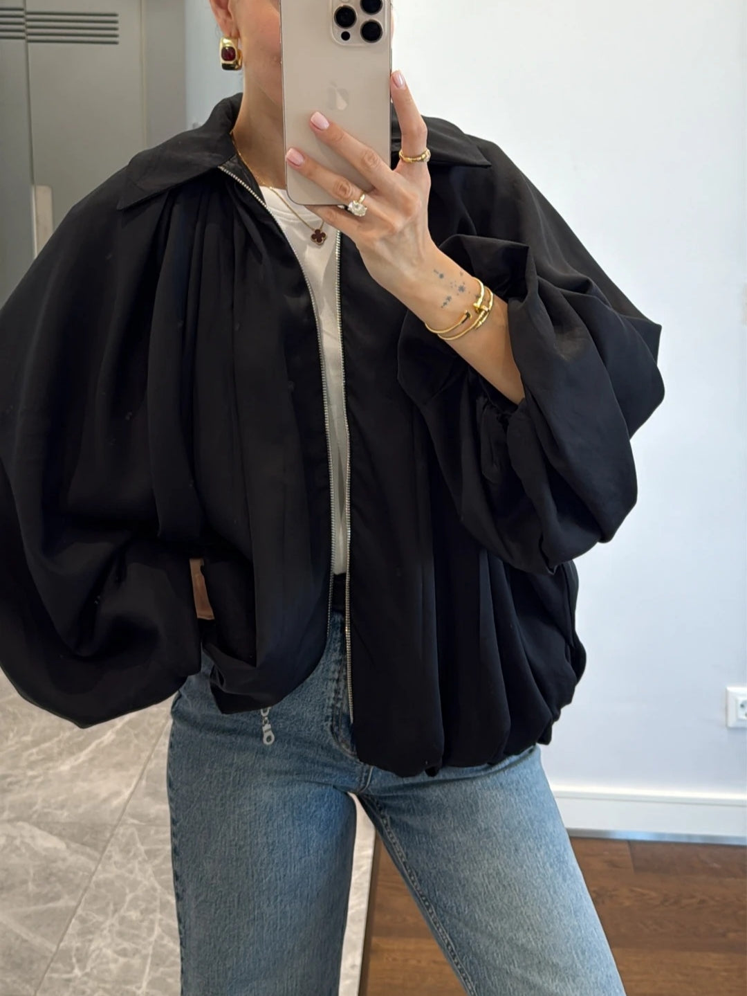 Oversized Batwing Sleeve Jacket