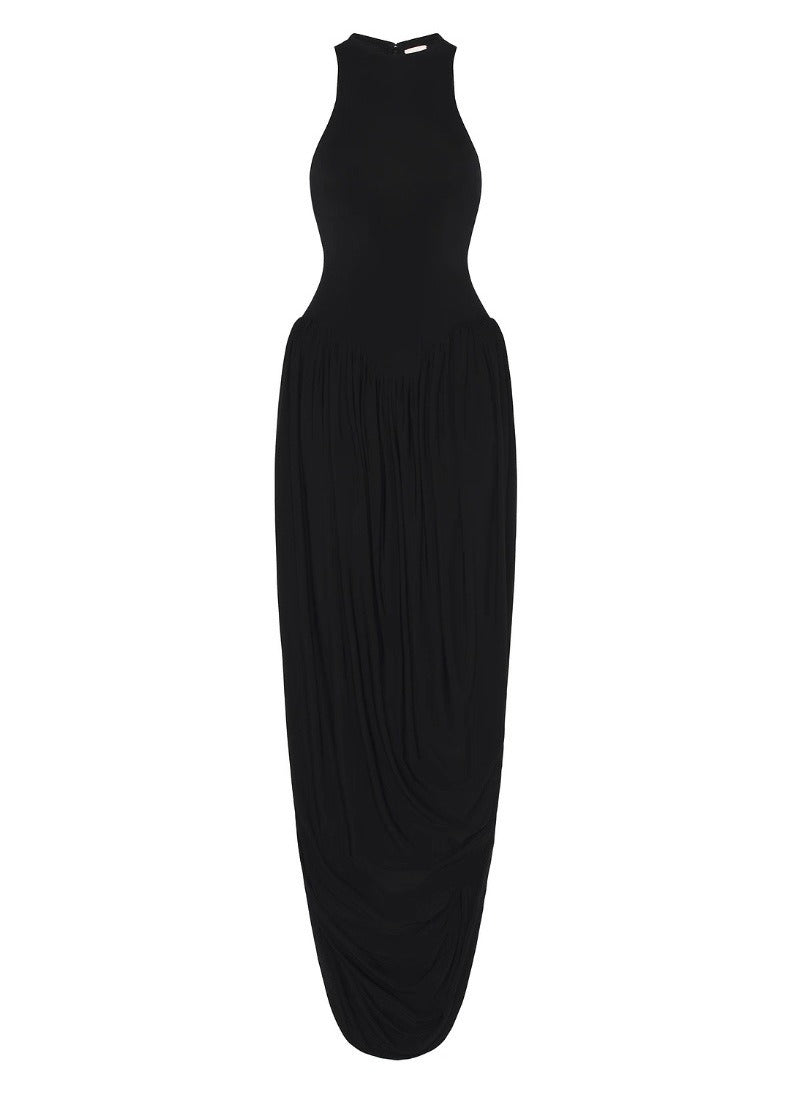 Elegant Halter Neck Maxi Dress