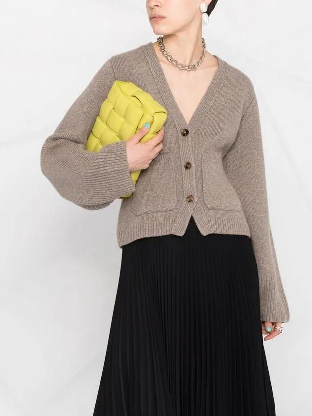 Stylish Beige Knit Cardigan