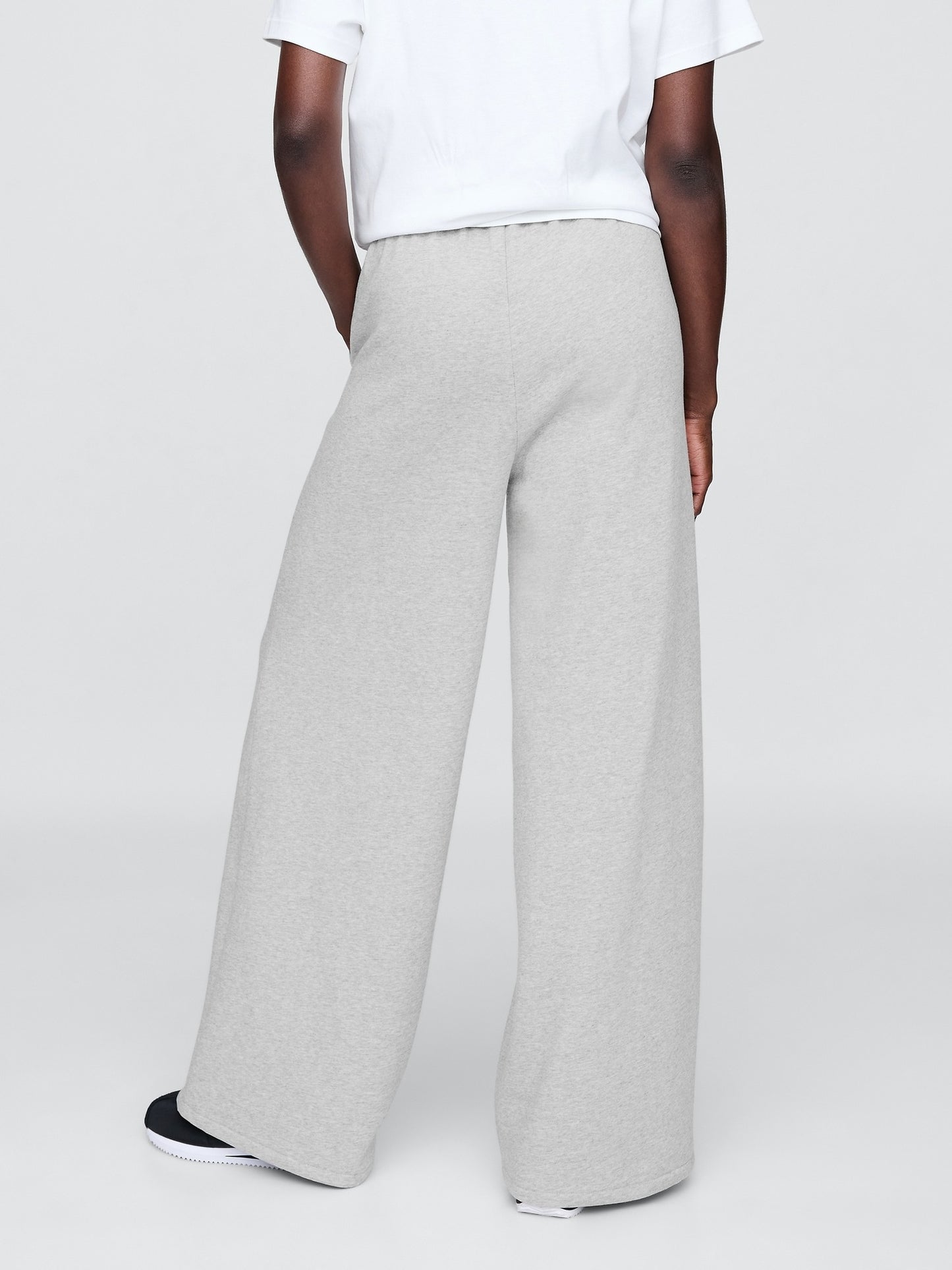 Light Grey Activewear Set: Hoodie with Wide - Leg SweatPant