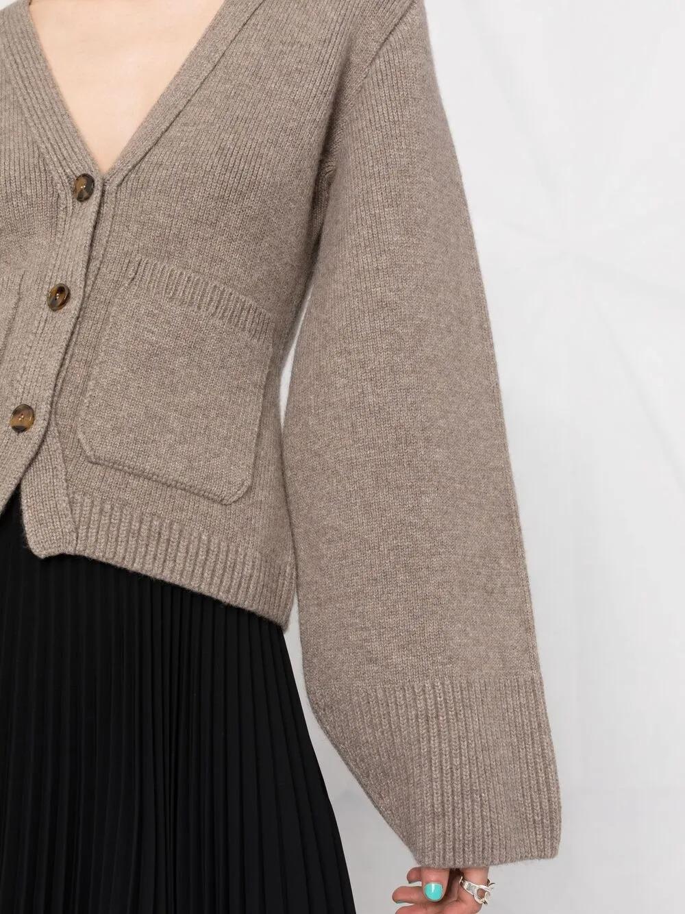 Stylish Beige Knit Cardigan
