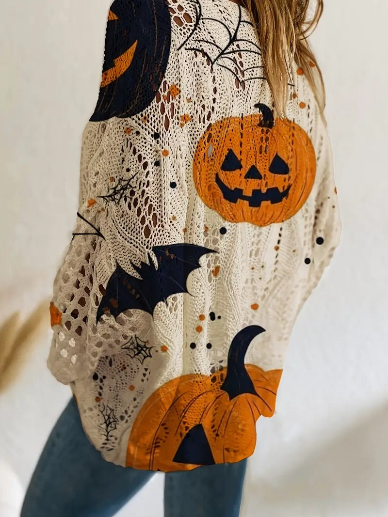 Halloween-Themed Off-Shoulder Top