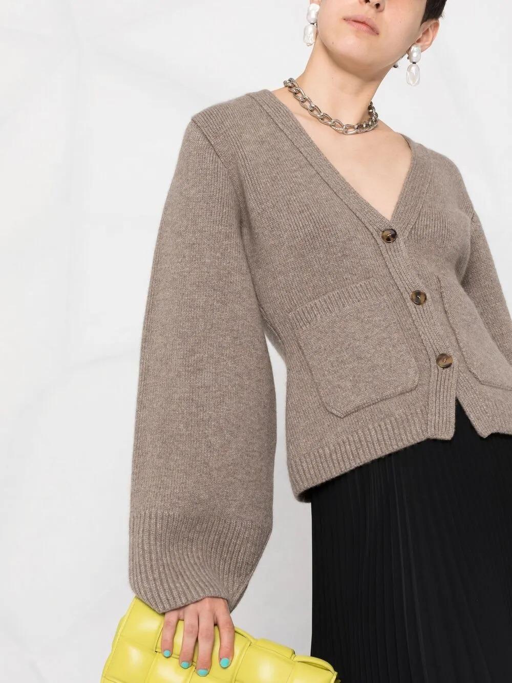 Stylish Beige Knit Cardigan