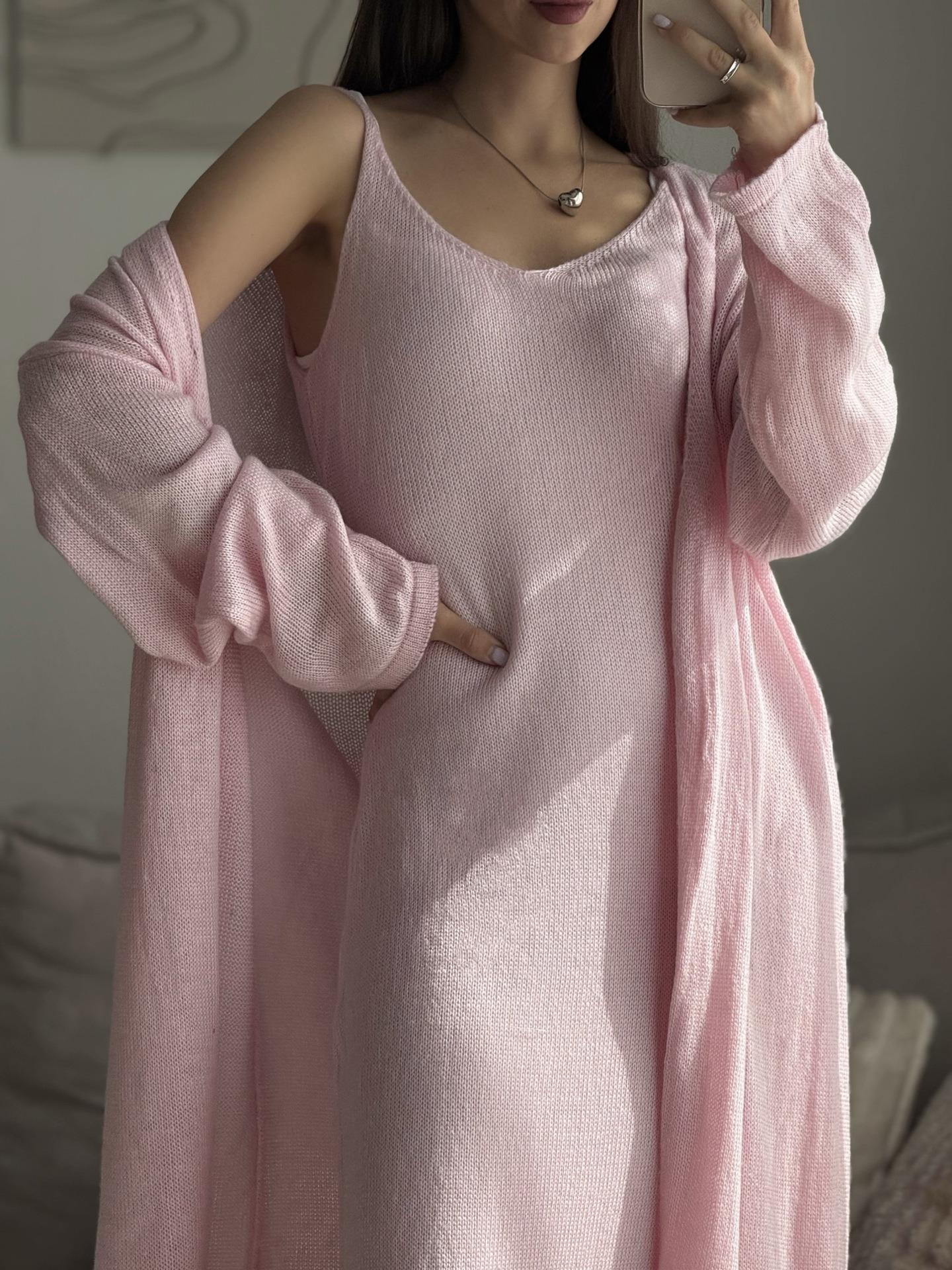 Elegant Knit Cardigan Set