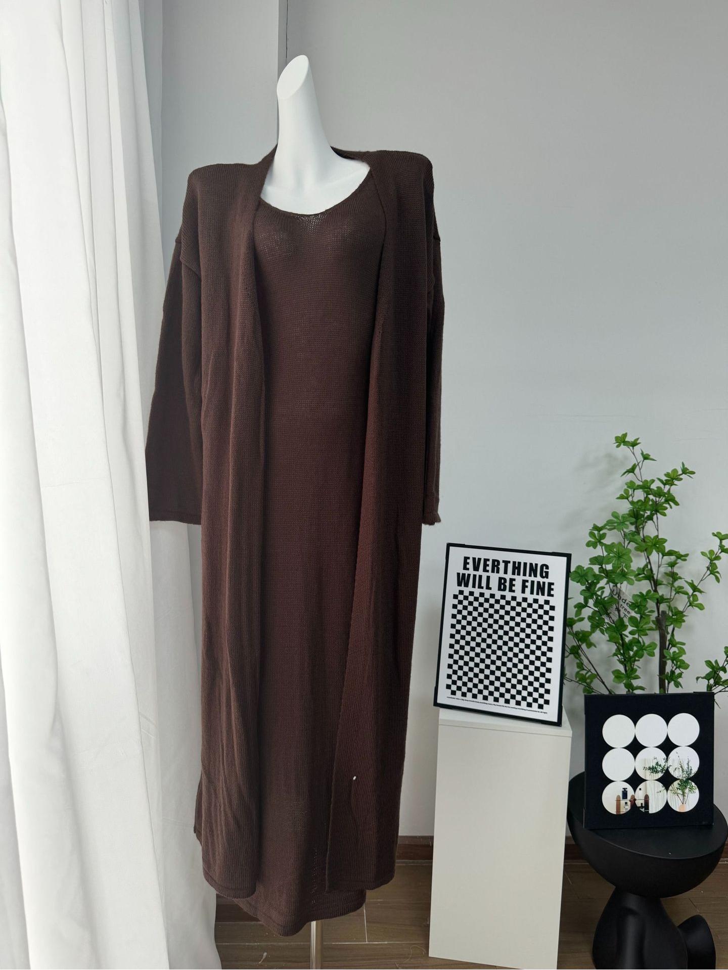 Elegant Knit Cardigan Set