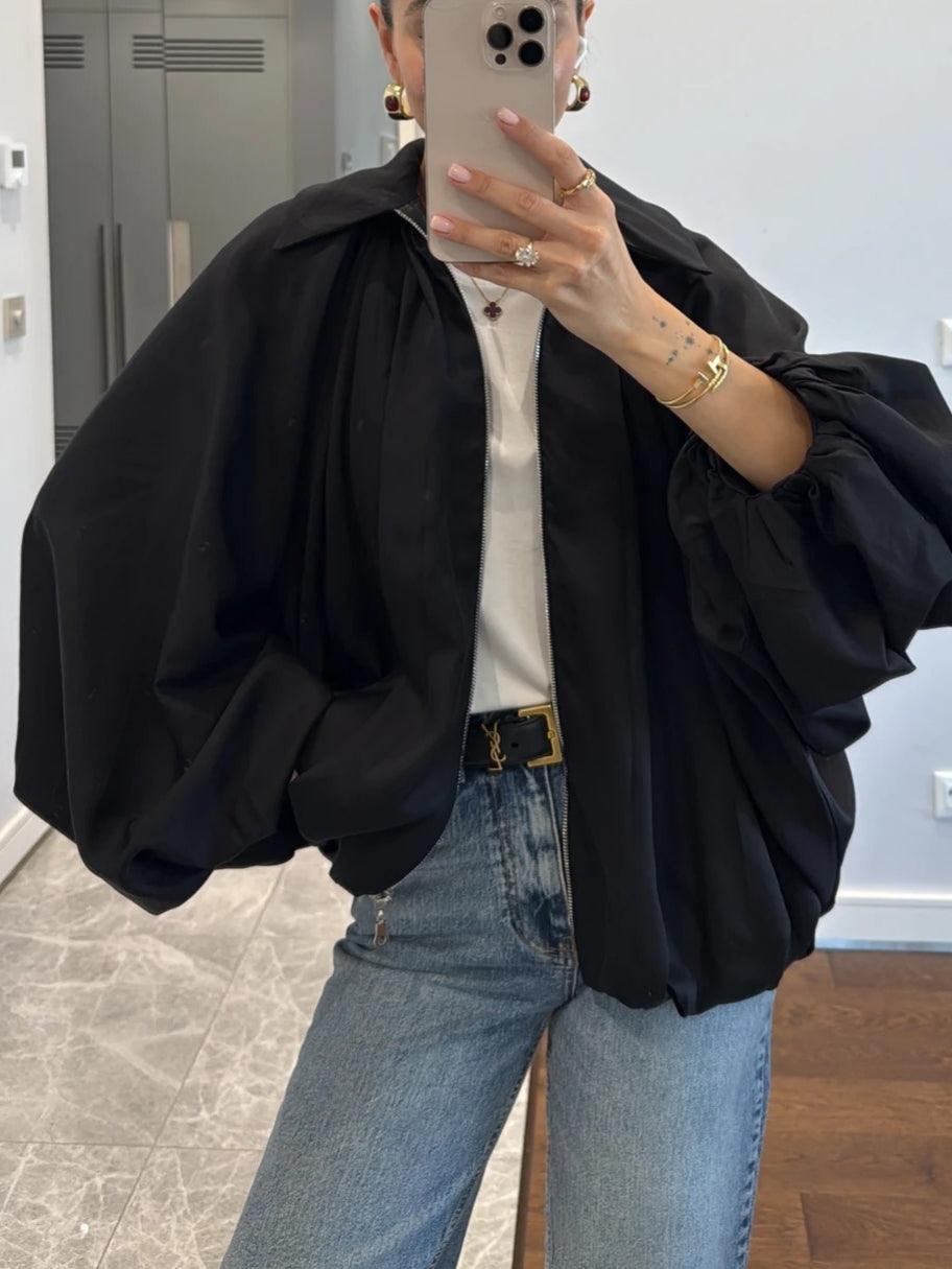 Oversized Batwing Sleeve Jacket