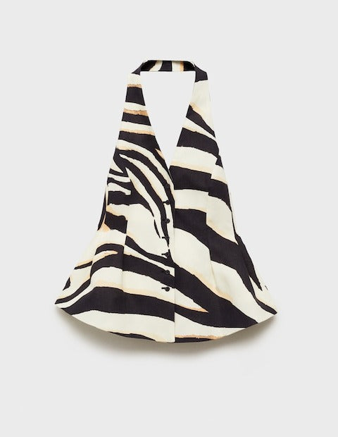 Chic Zebra - Print Halter Neck Top