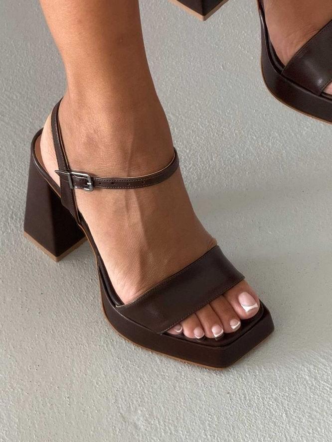 Stylish 11cm High - Heeled Sandals