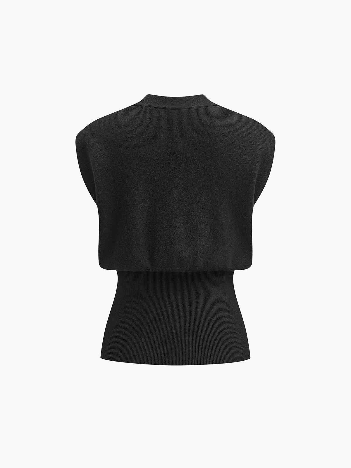 Elegant Button Sleeveless Knit Vest