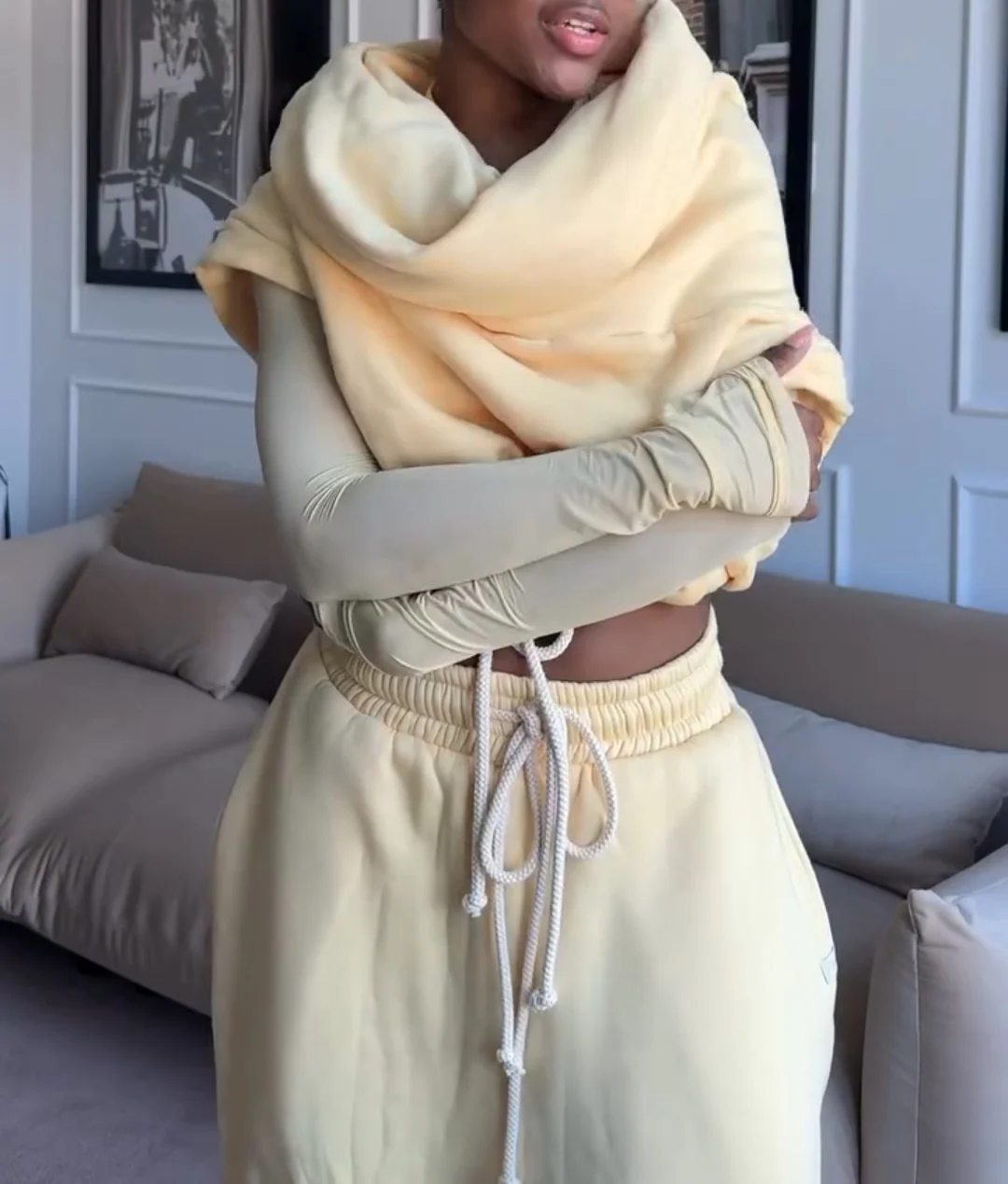 Chic Cream - Yellow Loungewear Set