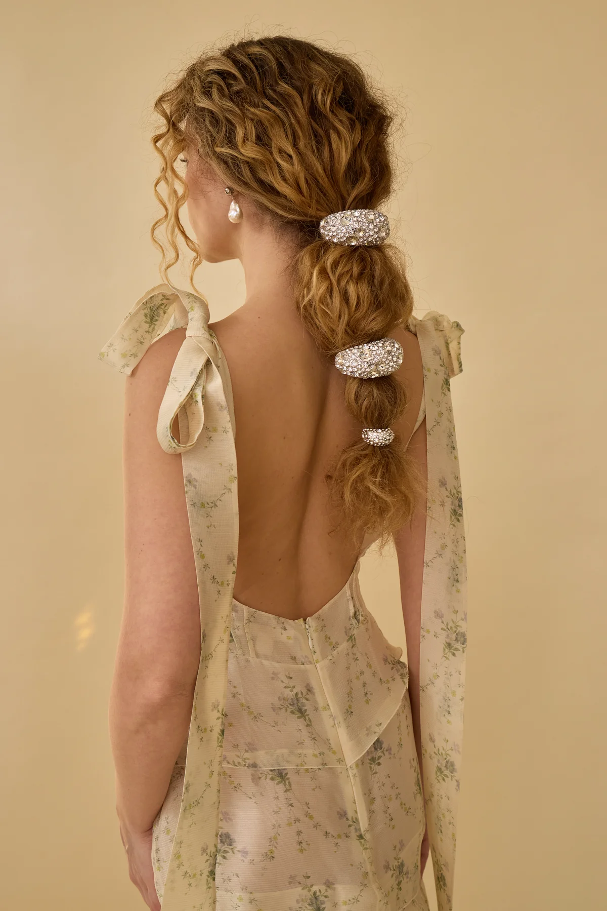 Crystal Pave Dome Pony Cuff Hair Accessories Hair Rope