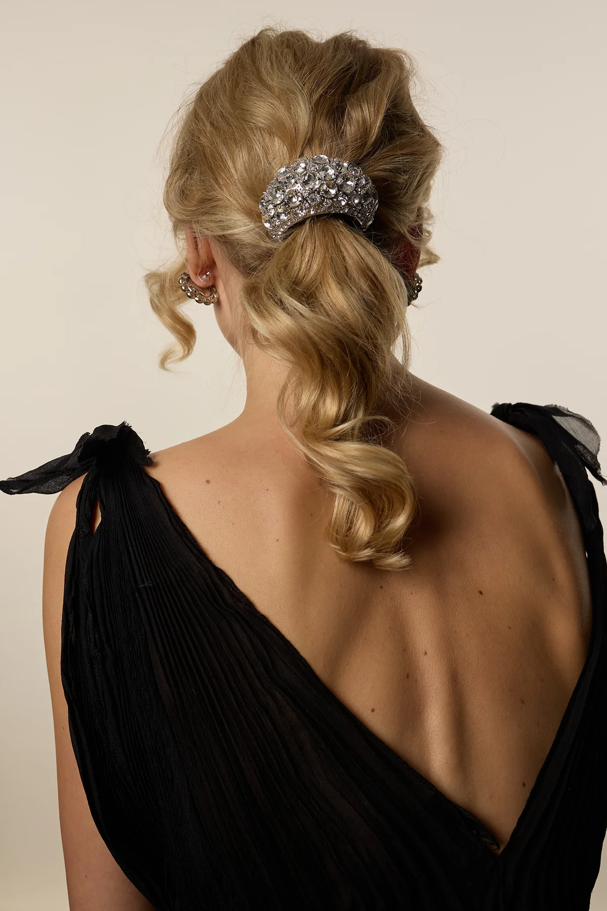 Crystal Pave Dome Pony Cuff Hair Accessories Hair Rope
