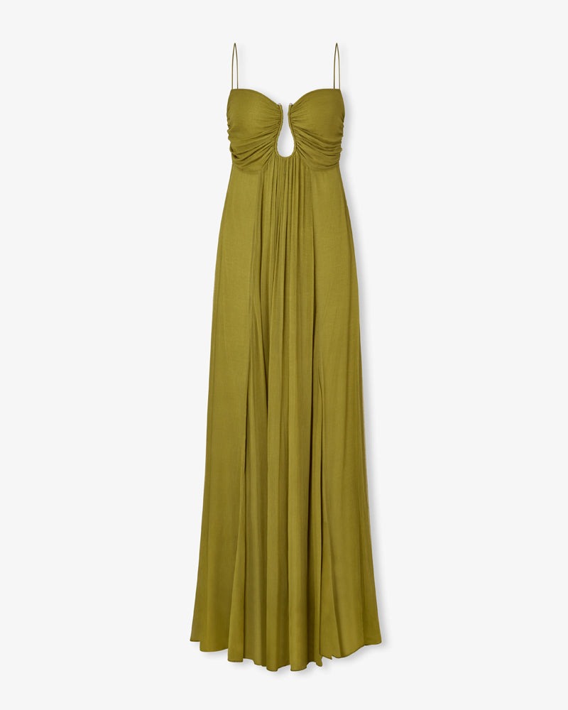 Gorgeous Olive - green Strappy Maxi Dress