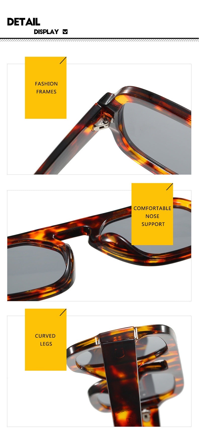 Single Beam Aviator Sunglasses