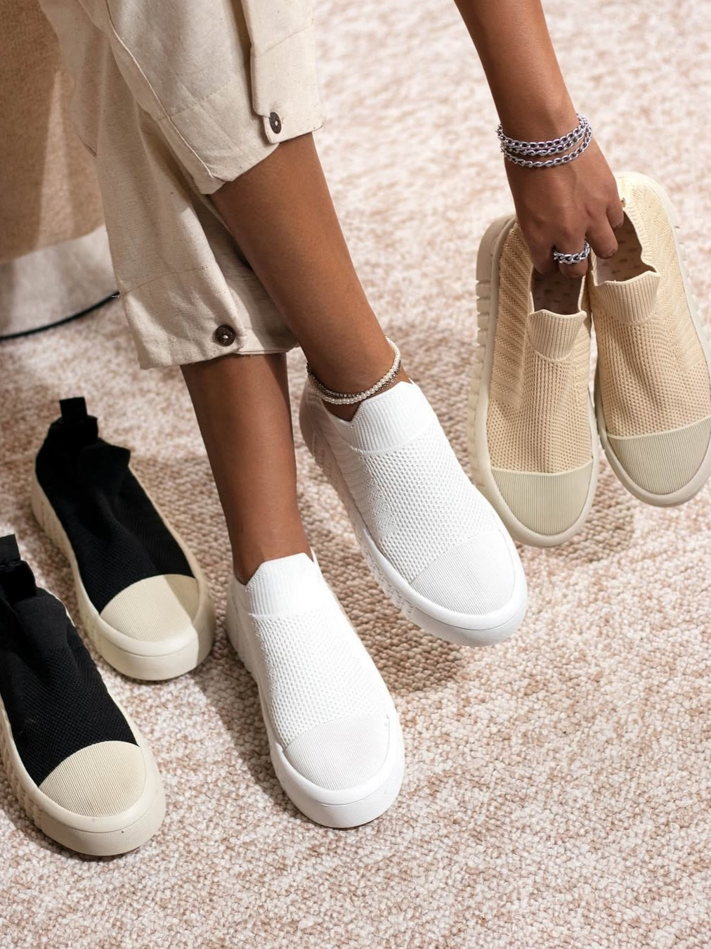 Versatile Knit - Textured Casual Sneakers