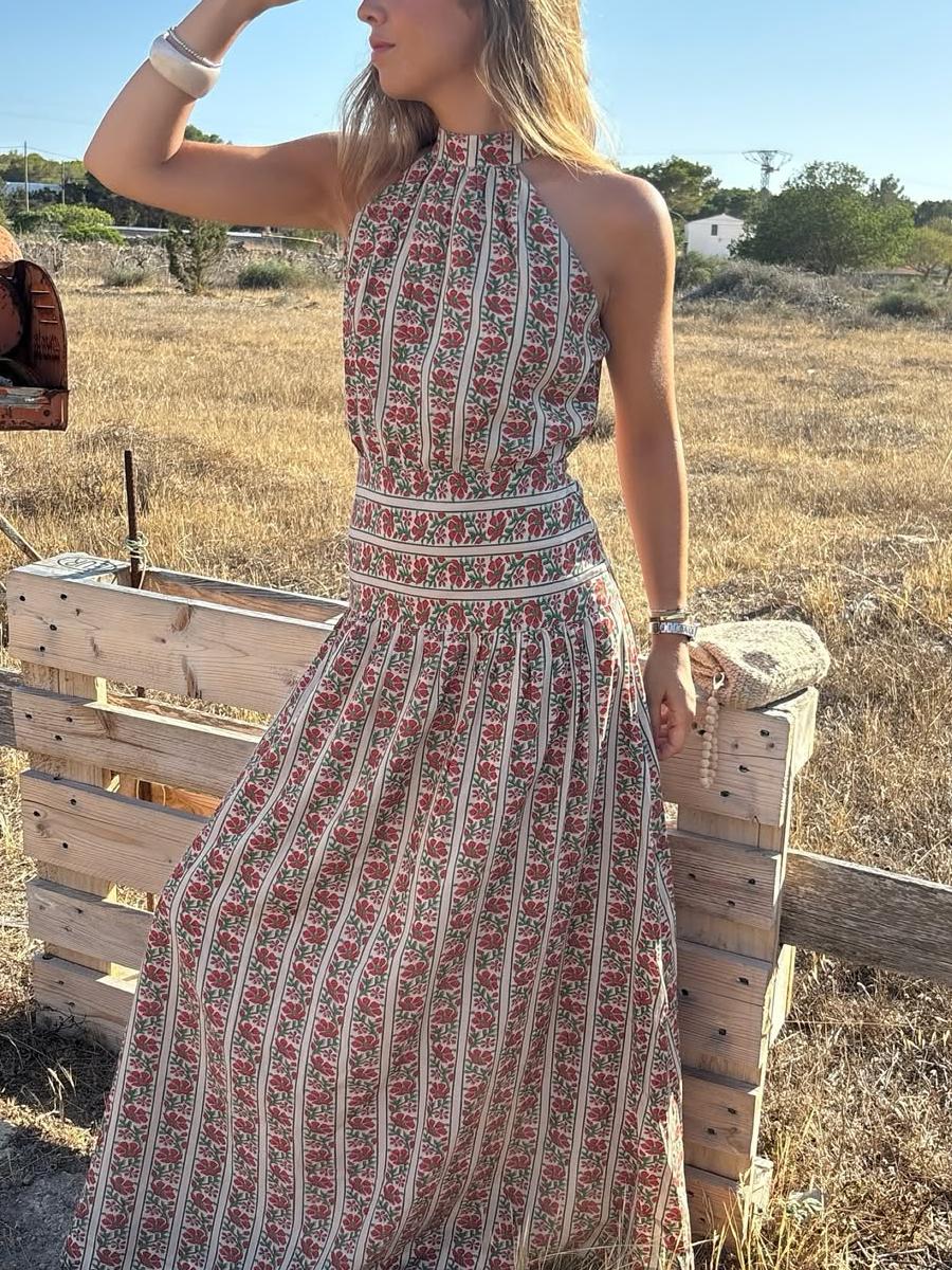 Charming Halter - Neck Maxi Dress