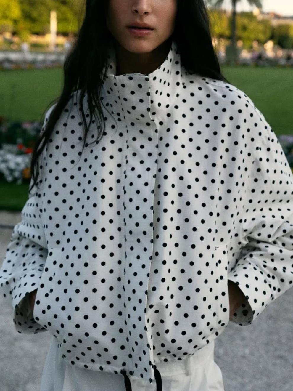 Trendy Polka Dot Jacket