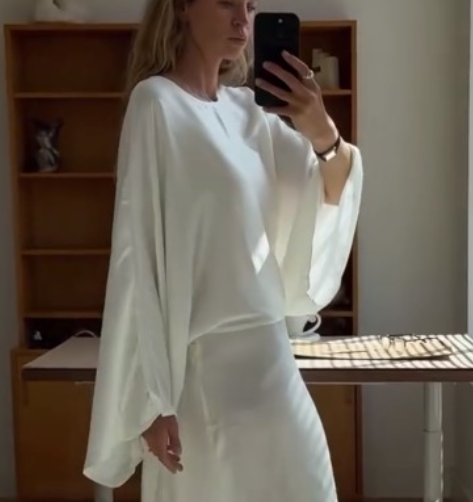 "Summer Breeze" Oversized White Boho Top