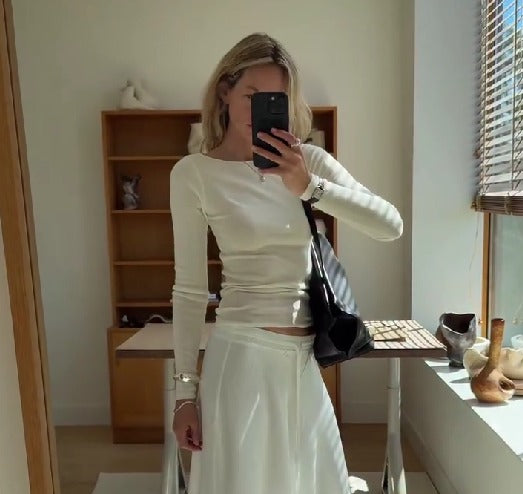 Classic White Long-Sleeve Base Top