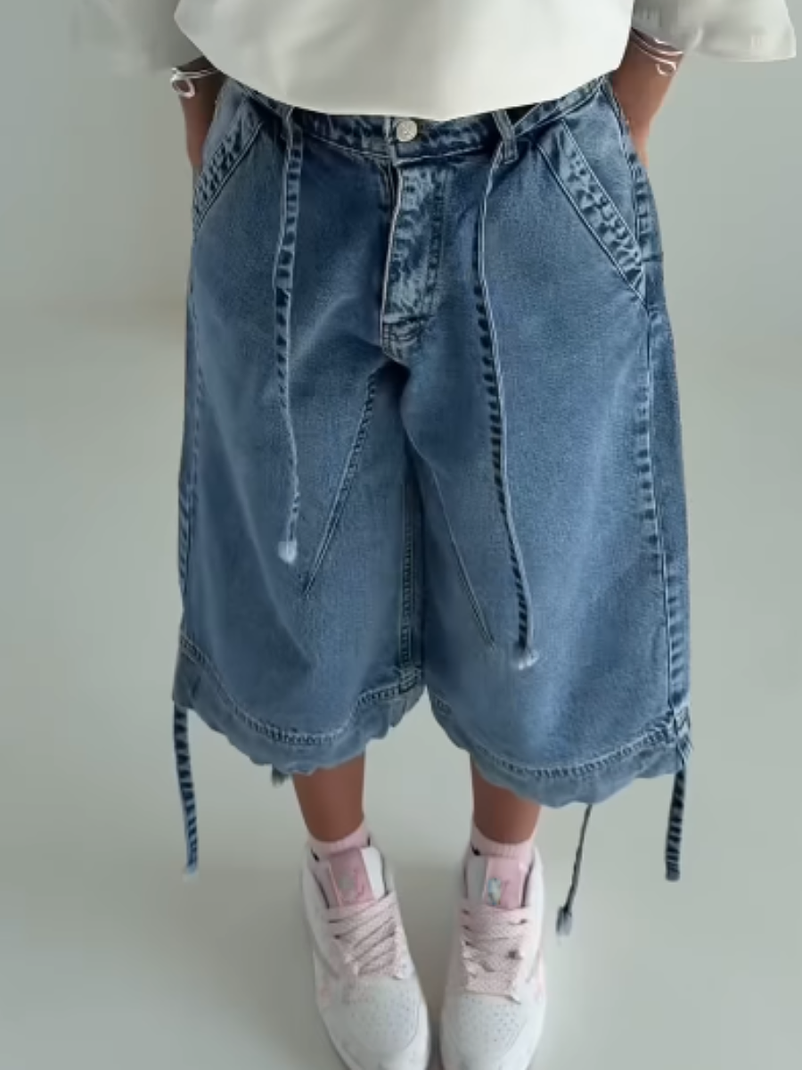 Denim Cropped Pants