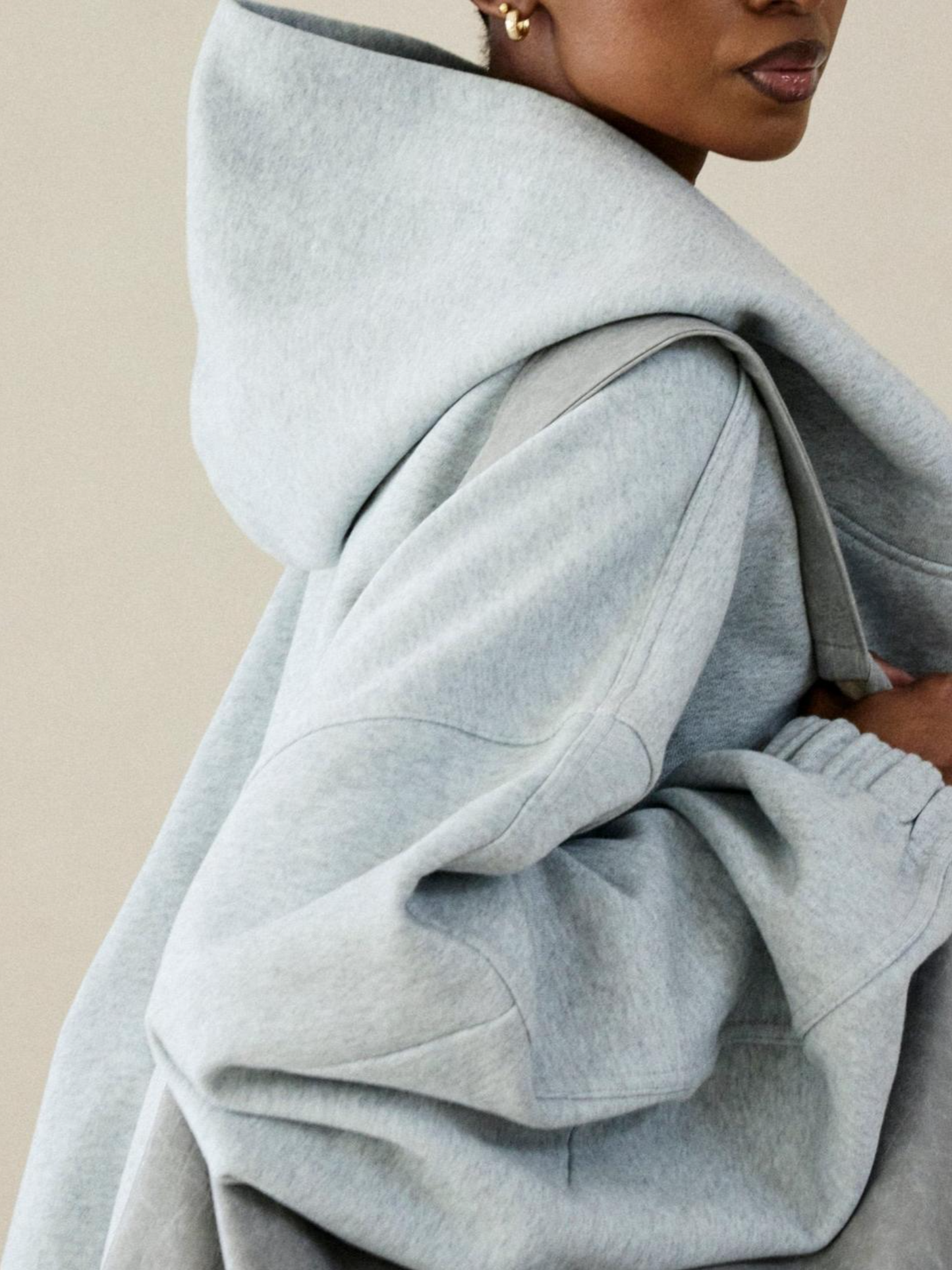 Hooded Solid Color Zipper Suit